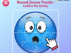 Игра Round jigsaw Puzzle - Collect the Smiley
