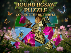 Игра Round Jigsaw Puzzle - Collect the Butterfly