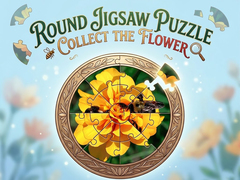 Игра Round jigsaw Puzzle - Collect the Flower